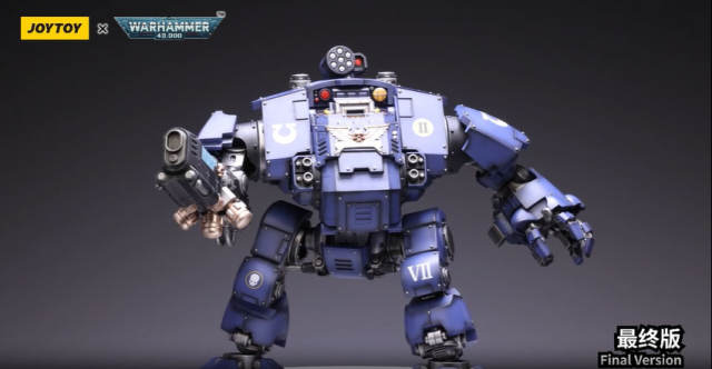 JoyToy Warhammer 40K UItramarines Redemptor Dreadnought Brother Dreadnought Tyleas 1:18 Action Figure