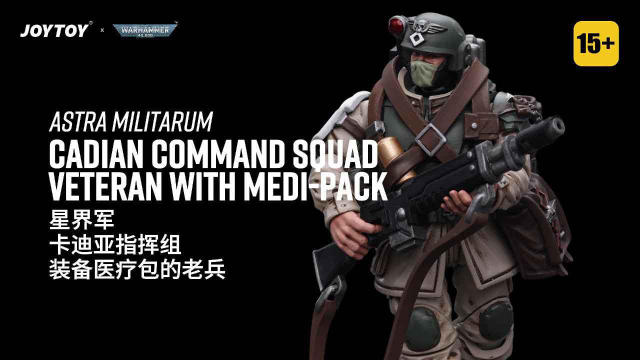 Astra Militarum Cadian Command Squad Veteran with Medi-pack