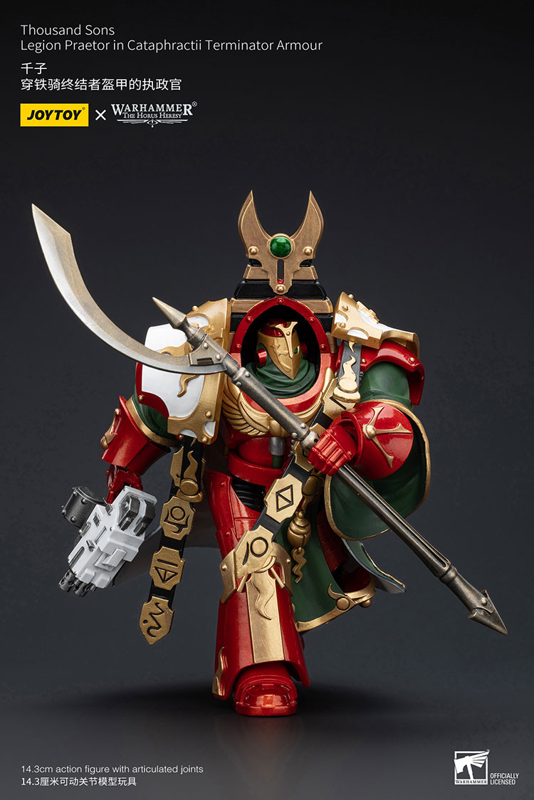 JOYTOY Warhammer 40k Mille Figli, Praetor In Armatura Cataphractii, Action Figure 1/18 Da Collezione