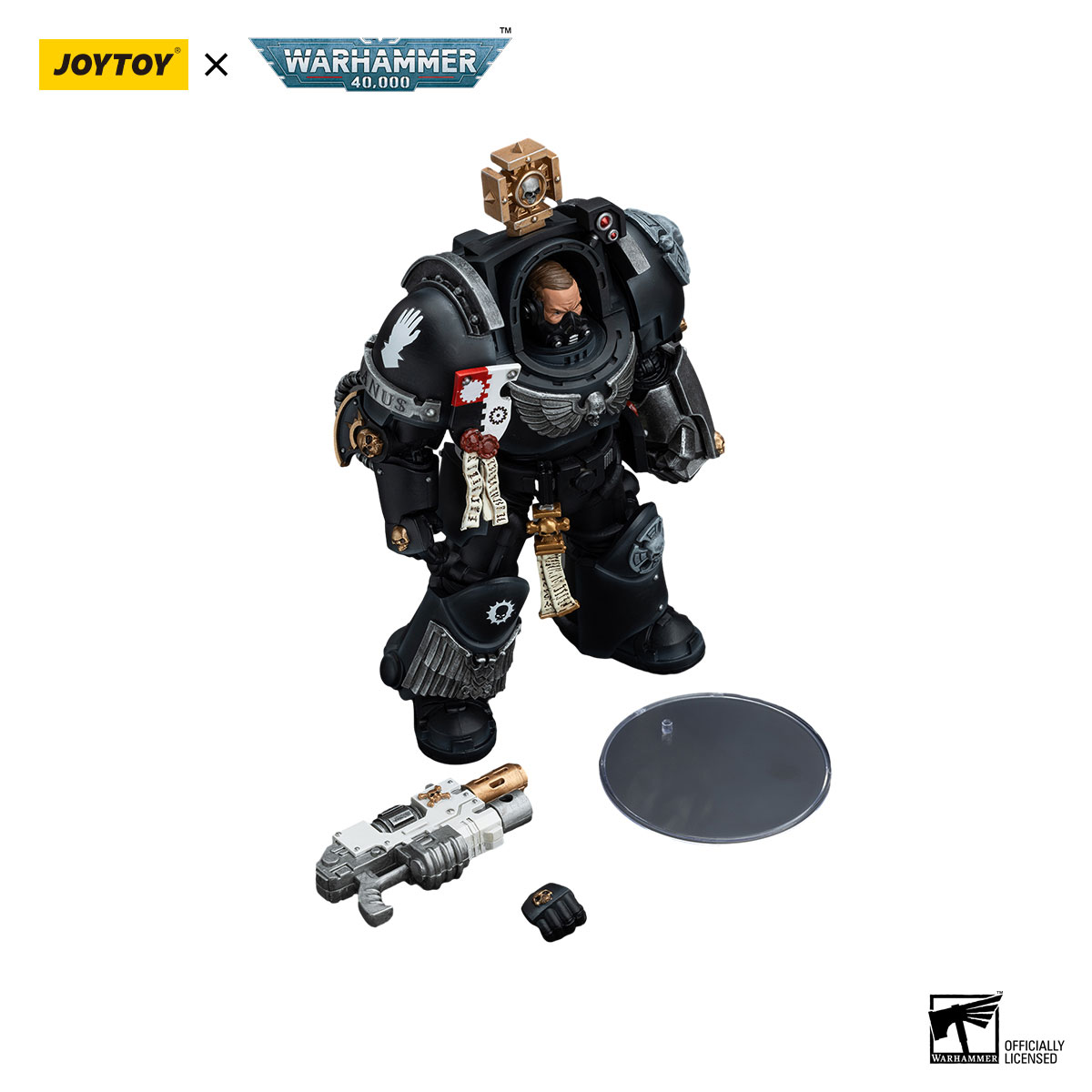 JOYTOY WARHAMMER Iron Hands Captain in Terminator Armour