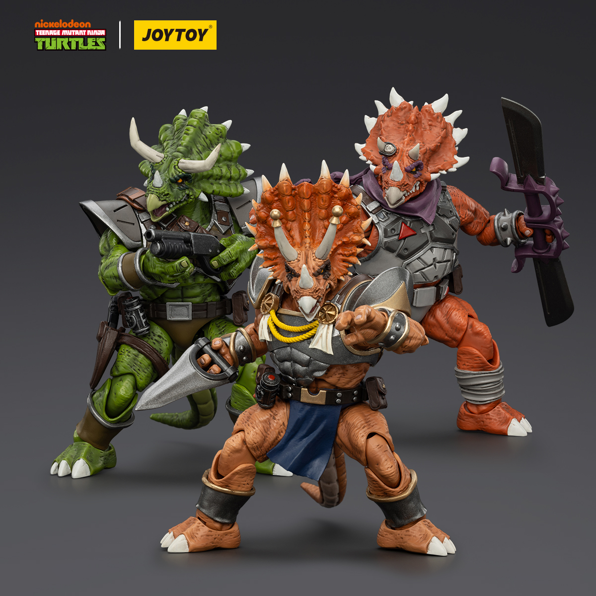JOYTOY TMNT Captain Zorax & Adjutant Zork & Triceraton Infantryman