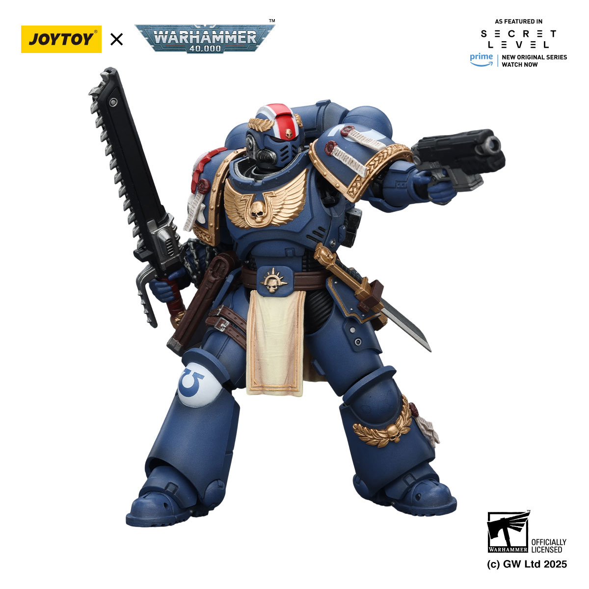 JOYTOY Ultramarines Captain Titus with Laurels of Victory | 1/18