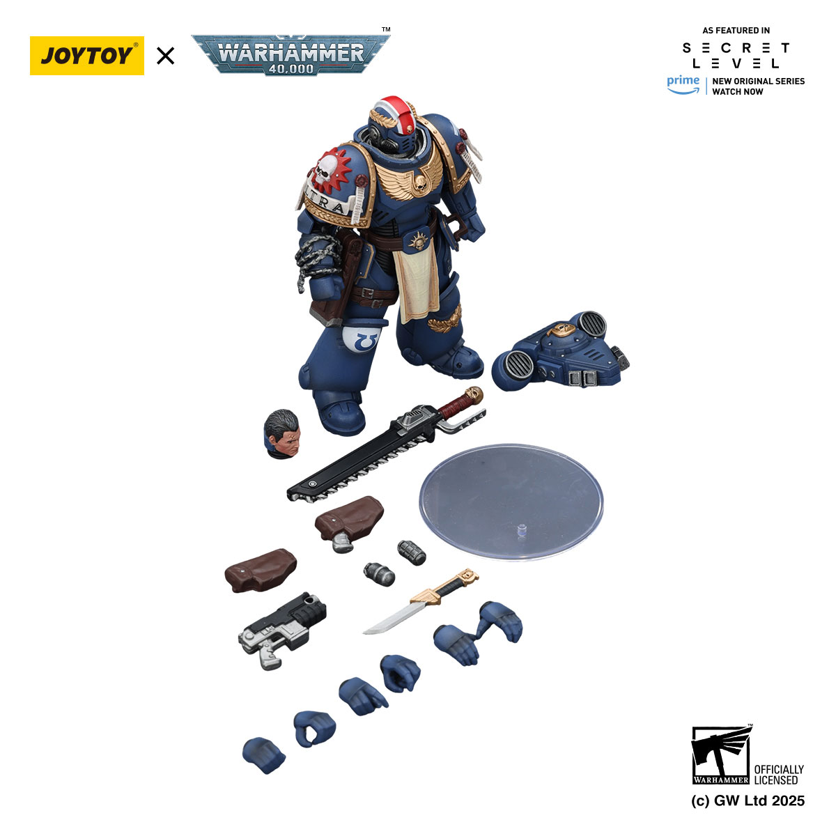 JOYTOY Ultramarines Captain Titus with Laurels of Victory | 1/18