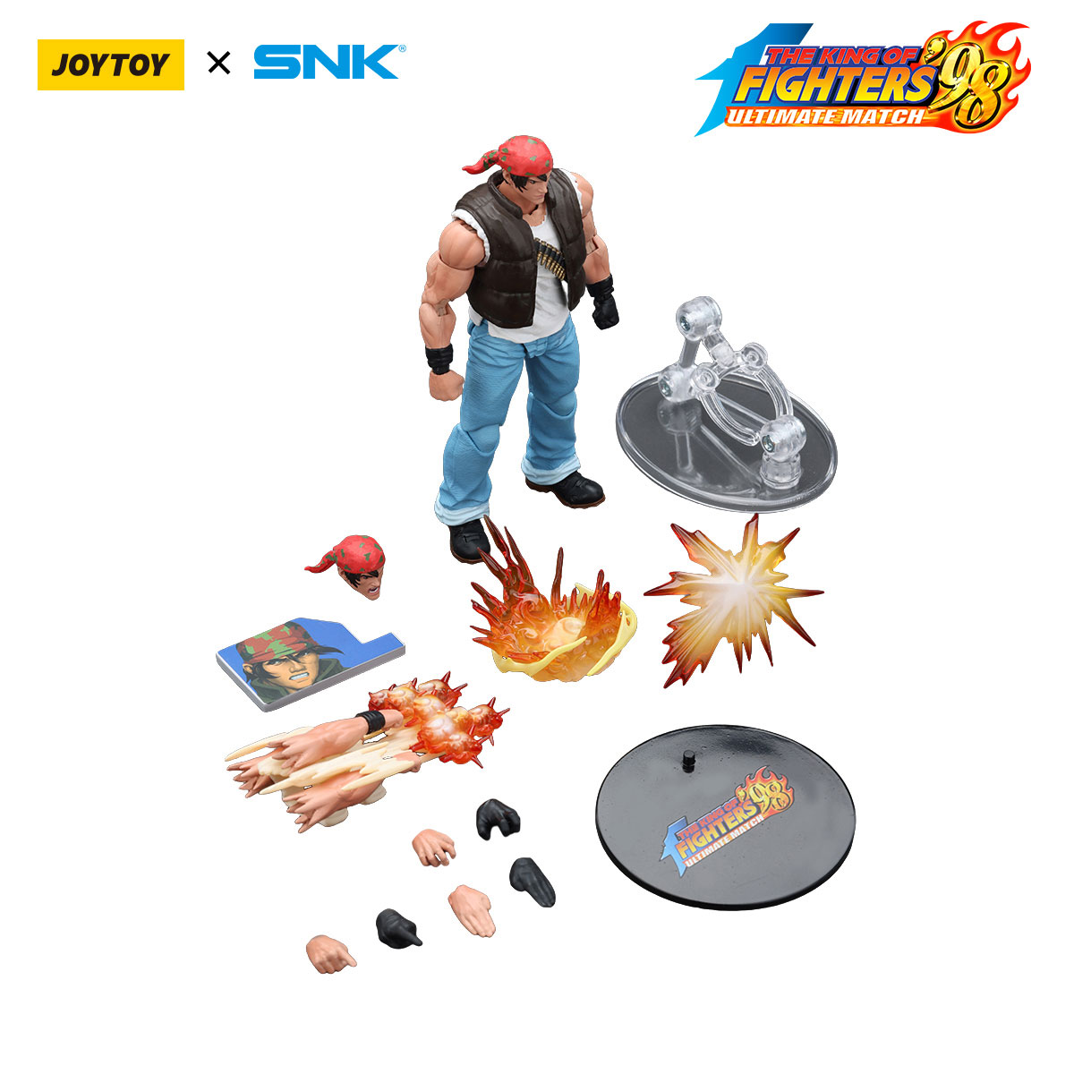 JOYTOY SNK KOF'98UM Ikari Warriors Team Ralf Jones Action FIgure
