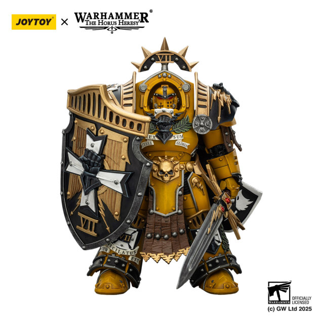 Imperial Fists Legion Praetorin Tartaros Terminator Armour with Power Sword and Vigil Storm Shield