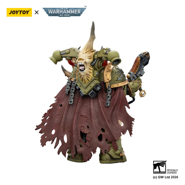 Death Guard Plague Marine Champion with Plasma Pistol and Power Fist