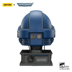 Ultramarines Captain MkX Helmet & Display Stand