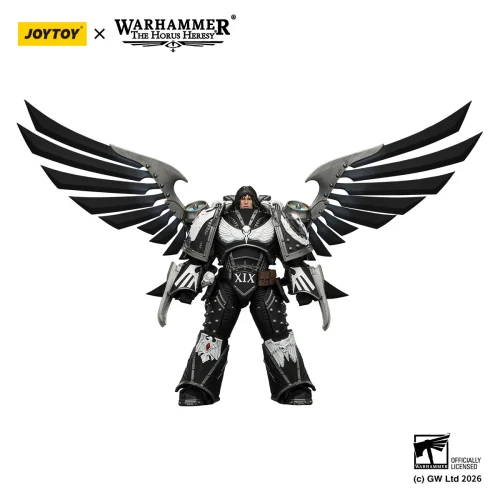 Raven Guard Corvus Corax,Primarch of the XIX Legion with artificer-crafted lightning talons,archaeotech pistols,and whip