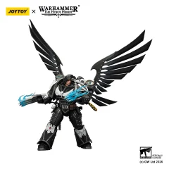 Raven Guard Corvus Corax,Primarch of the XIX Legion with artificer-crafted lightning talons,archaeotech pistols,and whip