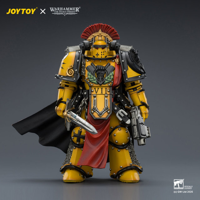 Imperial Fists Legion Praetor in Mk Ill Armour with Power Sword and Bolt Pistol
