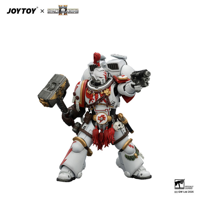 Game Edition White Scars Assault Intercessor Champion with Thunder Hammer and Bolt Pistol