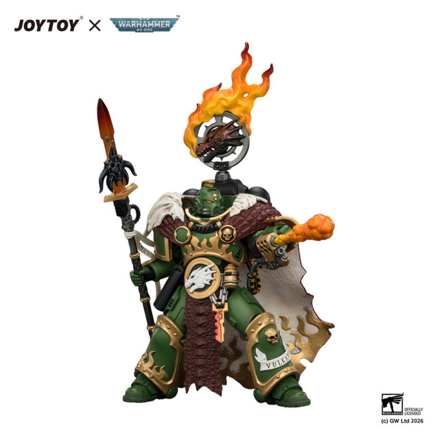 Salamanders Vulkan He'stan,the Forgefather with the Spear of Vulkan and the Gauntlet of the Forge