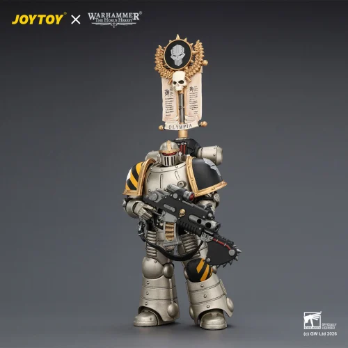 Iron Warriors Mkll Legionary 1 with Vexilla,Bolter and Bolt Pistol