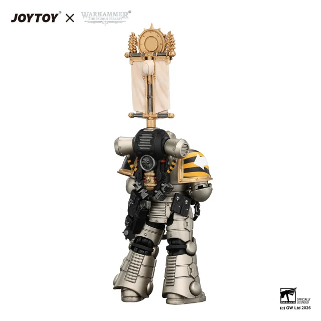 Iron Warriors Mkll Legionary 1 with Vexilla,Bolter and Bolt Pistol