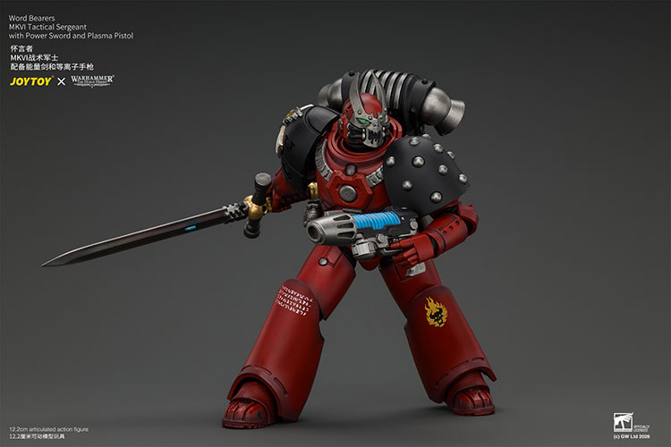 Word Bearers MKVI Tactical Sergeant with Power Sword and Plasma Pistol product details