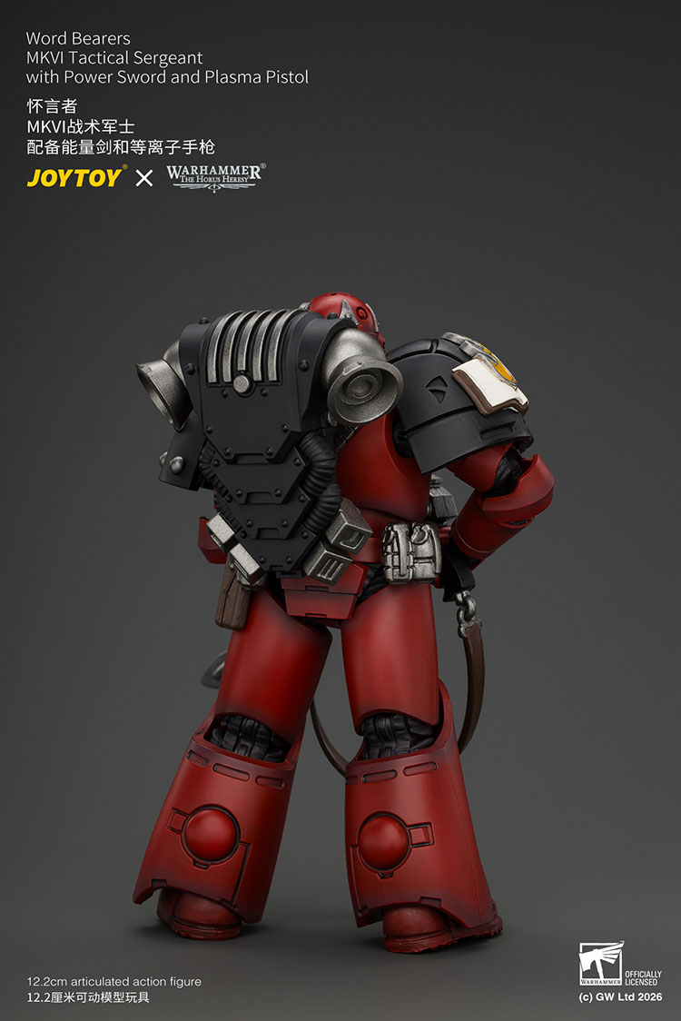 Word Bearers MKVI Tactical Sergeant with Power Sword and Plasma Pistol product details