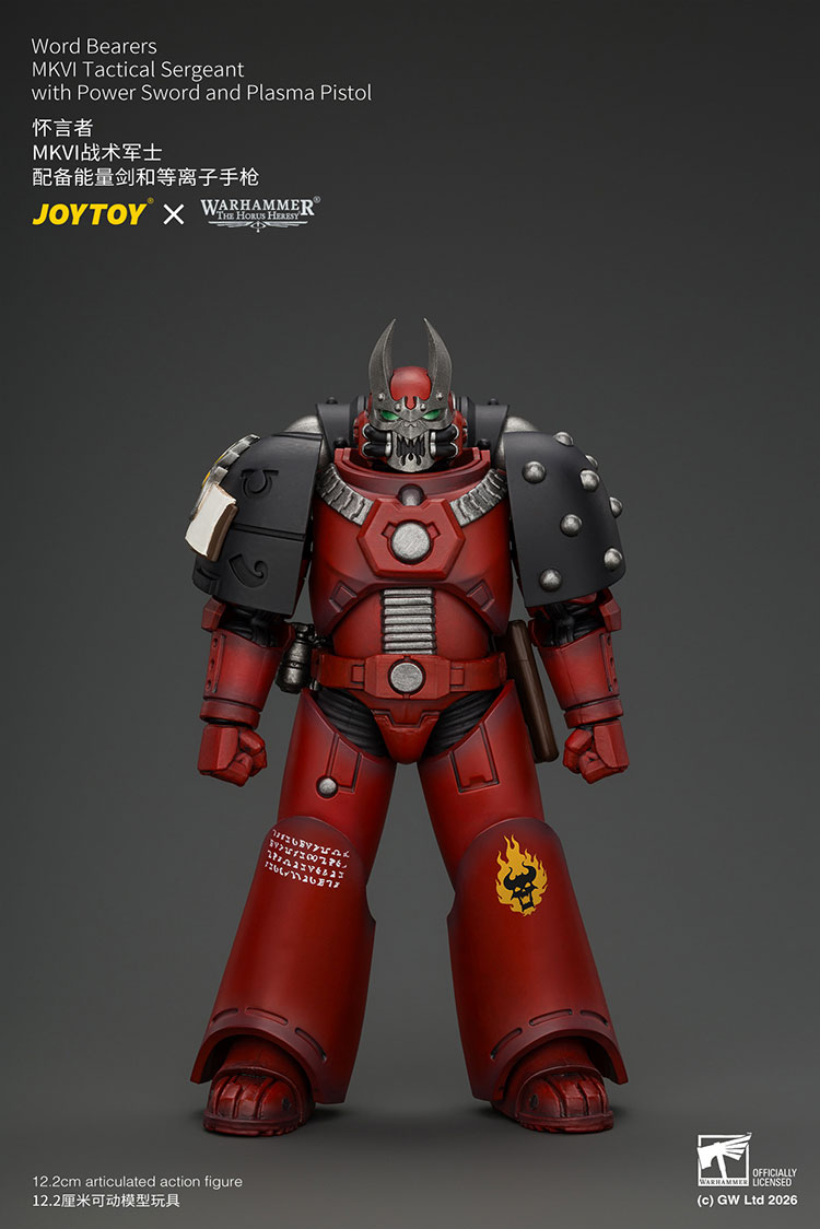 Word Bearers MKVI Tactical Sergeant with Power Sword and Plasma Pistol product details