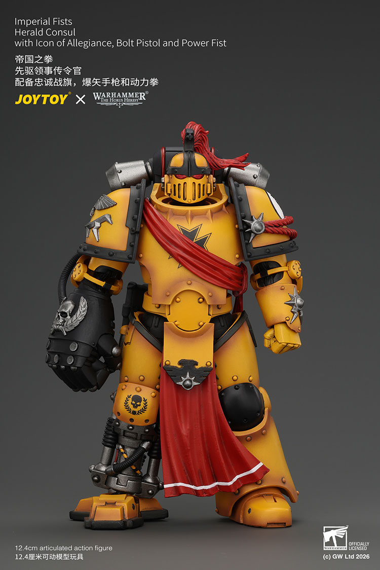 Imperial Fists Herald Consul with Icon of Allegiance, Bolt Pistol and Power Fist