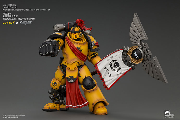 Imperial Fists Herald Consul with Icon of Allegiance, Bolt Pistol and Power Fist product details