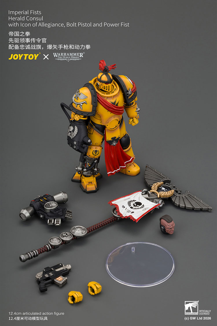Imperial Fists Herald Consul with Icon of Allegiance, Bolt Pistol and Power Fist product details