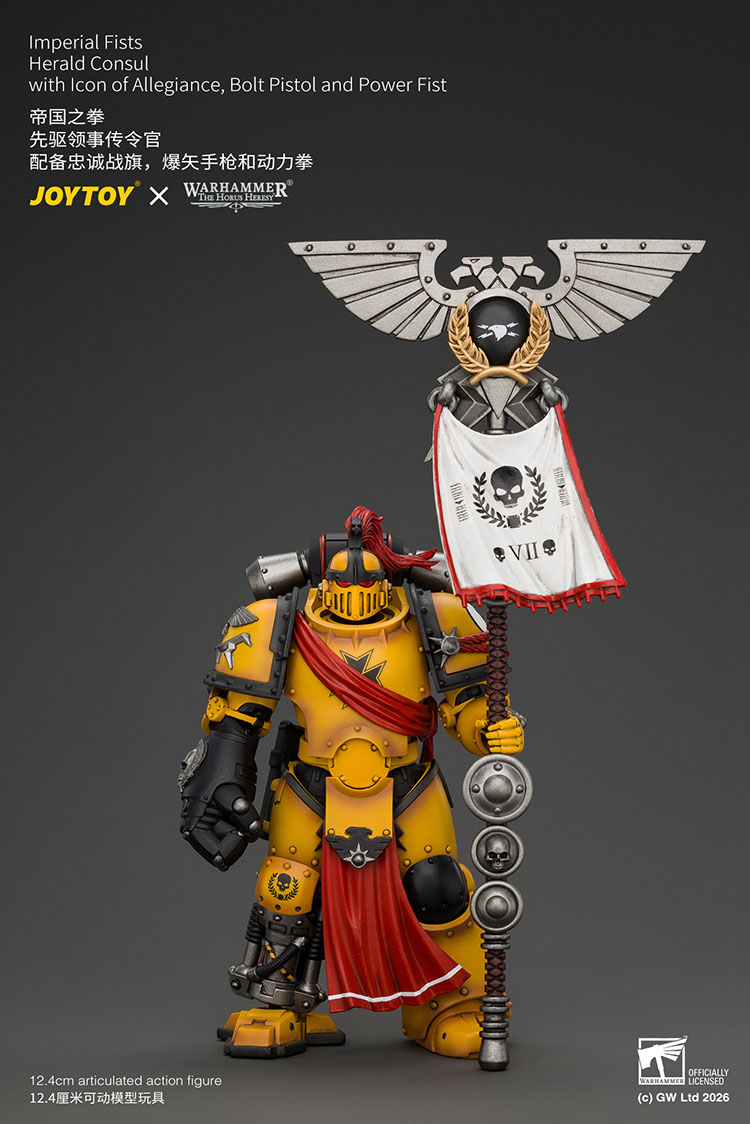 Imperial Fists Herald Consul with Icon of Allegiance, Bolt Pistol and Power Fist product details