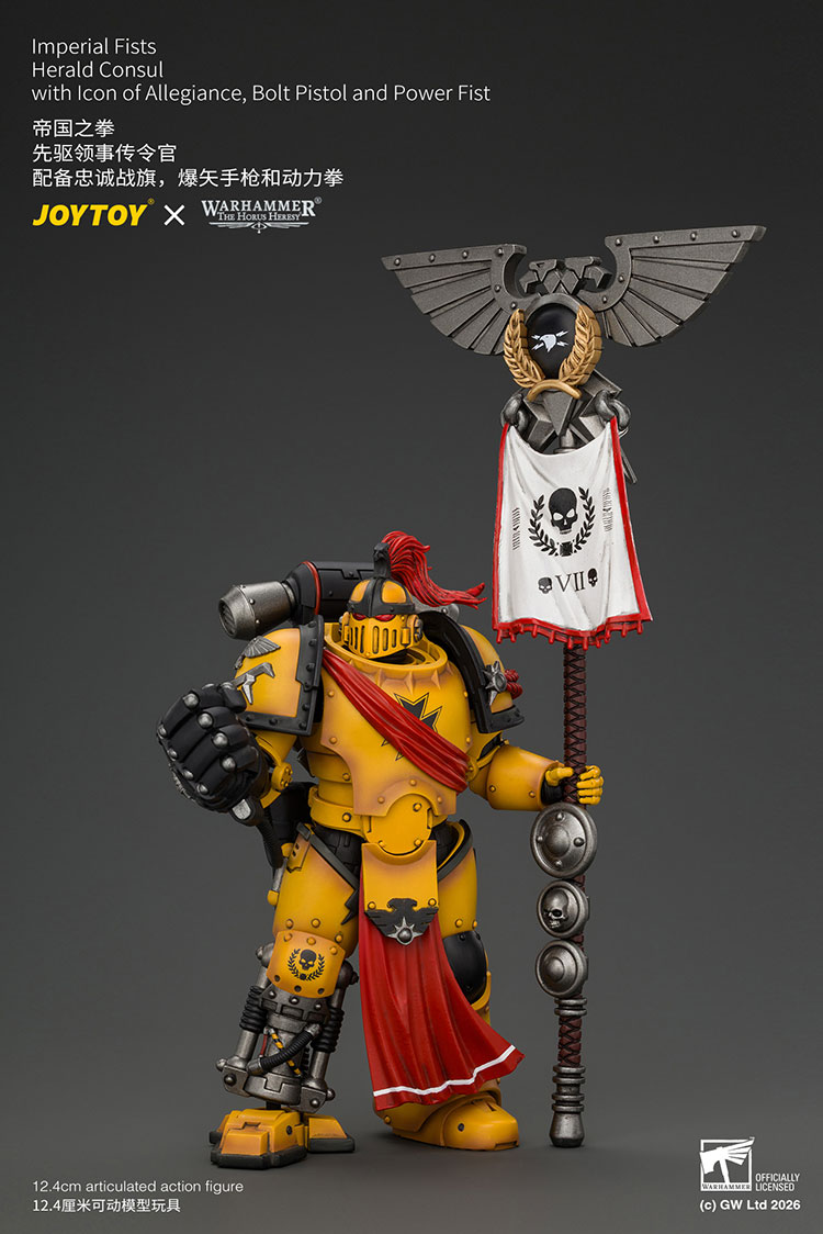 Imperial Fists Herald Consul with Icon of Allegiance, Bolt Pistol and Power Fist product details