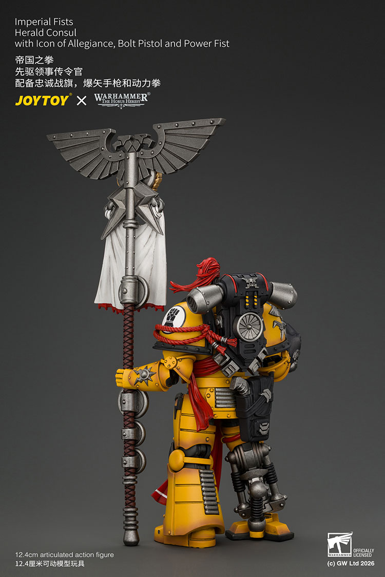 Imperial Fists Herald Consul with Icon of Allegiance, Bolt Pistol and Power Fist product details