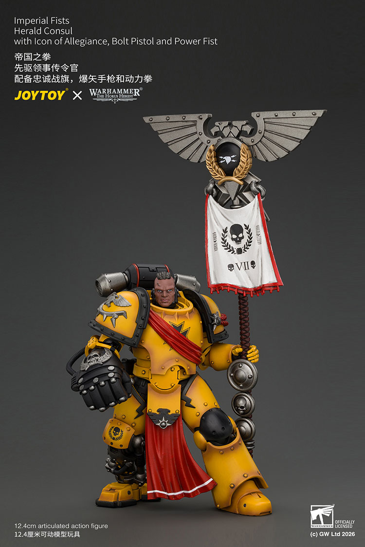 Imperial Fists Herald Consul with Icon of Allegiance, Bolt Pistol and Power Fist product details