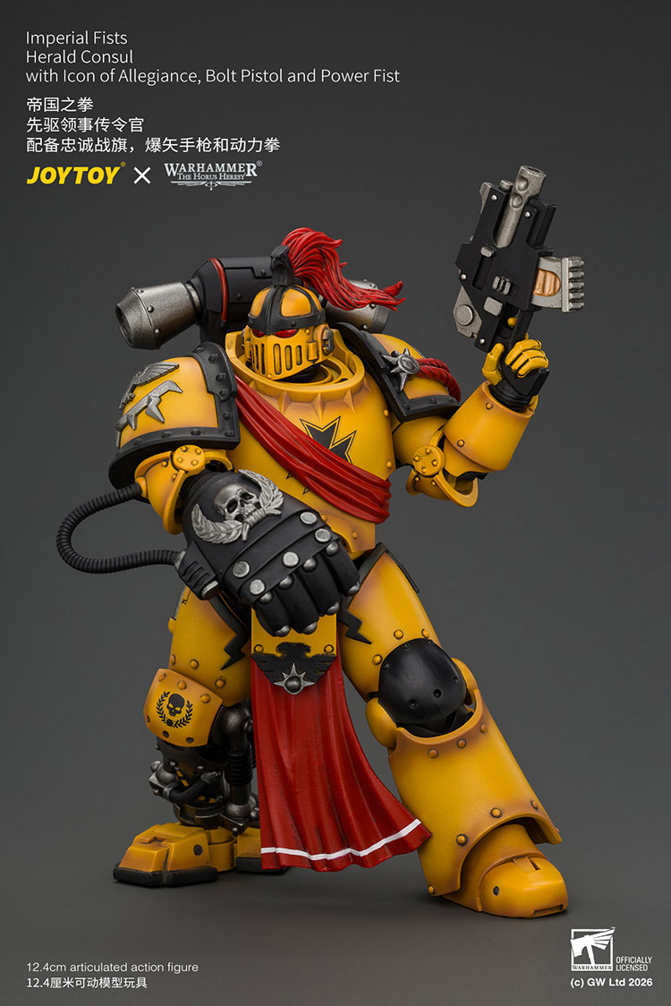 Imperial Fists Herald Consul with Icon of Allegiance, Bolt Pistol and Power Fist product details