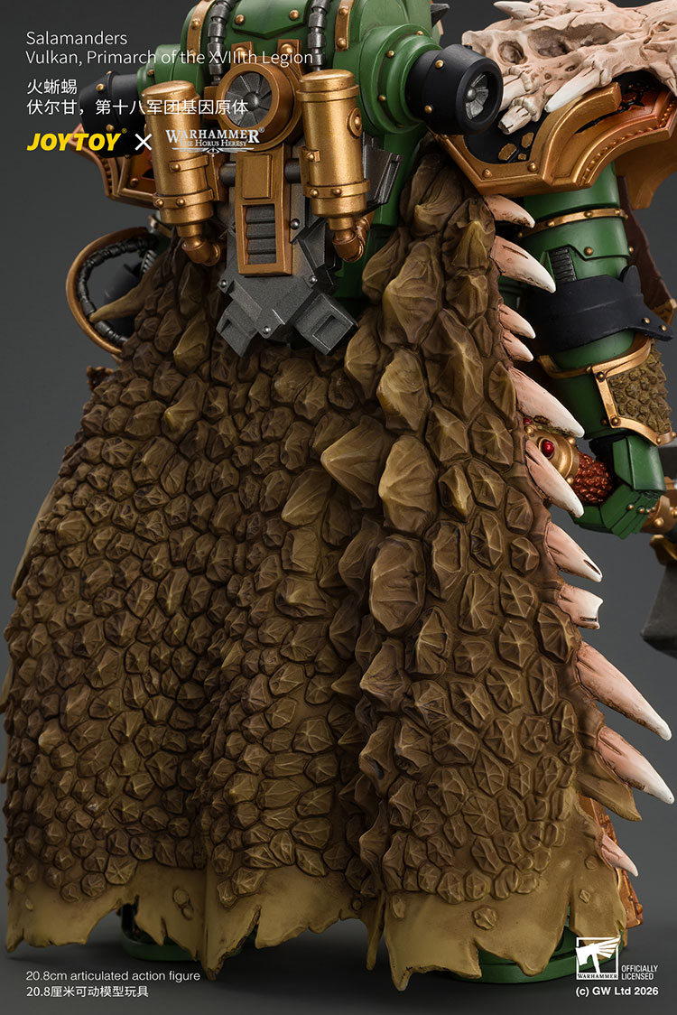 Salamanders Vulkan, Primarch of the XVIIIth Legion with Dawnbringer, The Furnace's Heart and Dragon's Breath Gauntlet product details