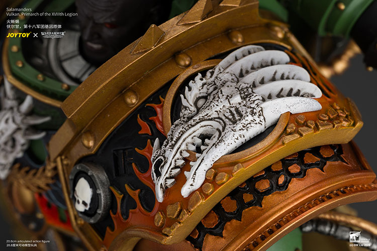 Salamanders Vulkan, Primarch of the XVIIIth Legion with Dawnbringer, The Furnace's Heart and Dragon's Breath Gauntlet product details