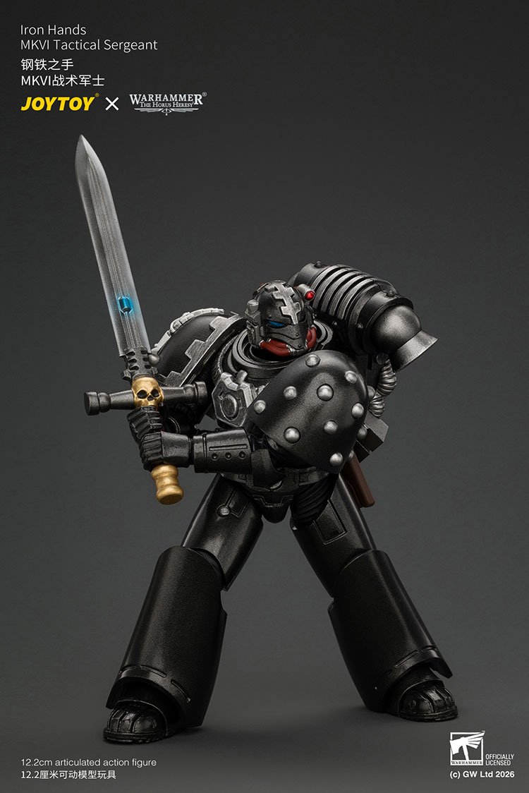 Iron Hands MKVI Tactical Sergeant with Bolter, Plasma Pistol & Power sword product details