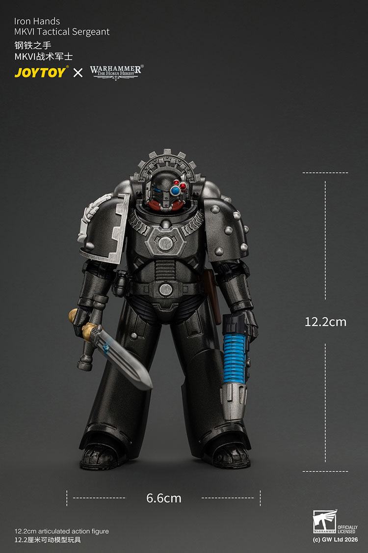 Iron Hands MKVI Tactical Sergeant with Bolter, Plasma Pistol & Power sword product details