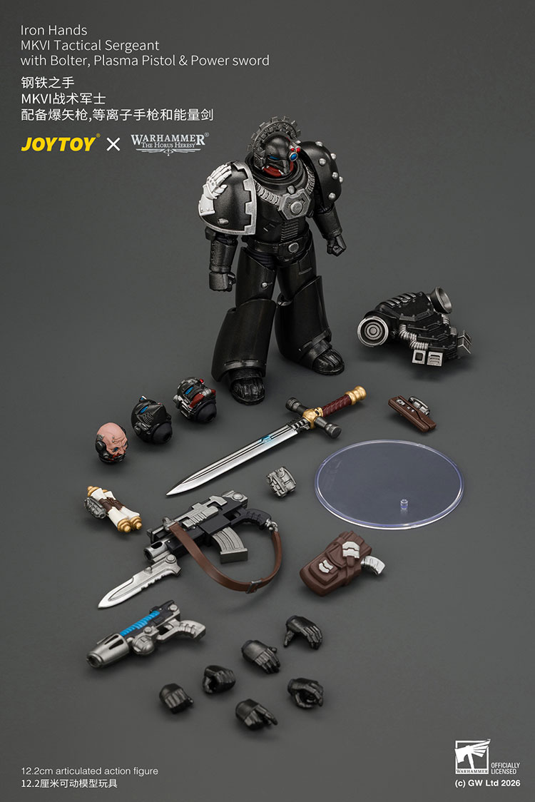 Iron Hands MKVI Tactical Sergeant with Bolter, Plasma Pistol & Power sword product details