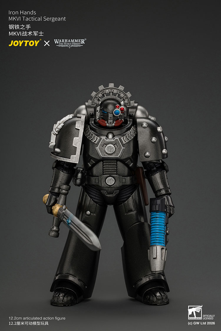 Iron Hands MKVI Tactical Sergeant with Bolter, Plasma Pistol & Power sword product details