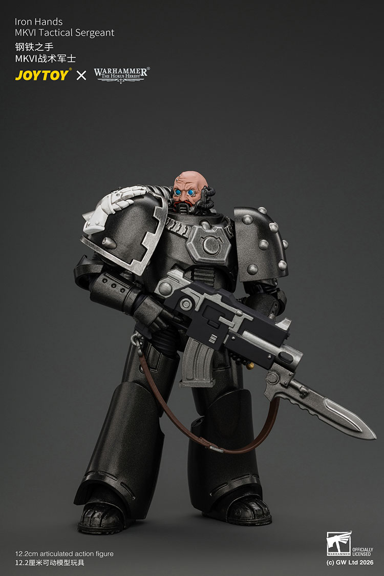 Iron Hands MKVI Tactical Sergeant with Bolter, Plasma Pistol & Power sword product details