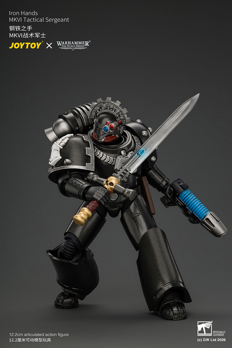 Iron Hands MKVI Tactical Sergeant with Bolter, Plasma Pistol & Power sword product details