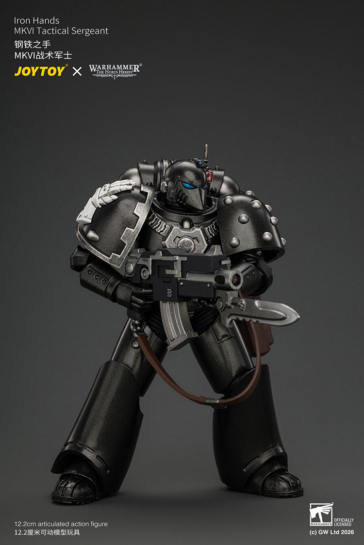 Iron Hands MKVI Tactical Sergeant with Bolter, Plasma Pistol & Power sword product details