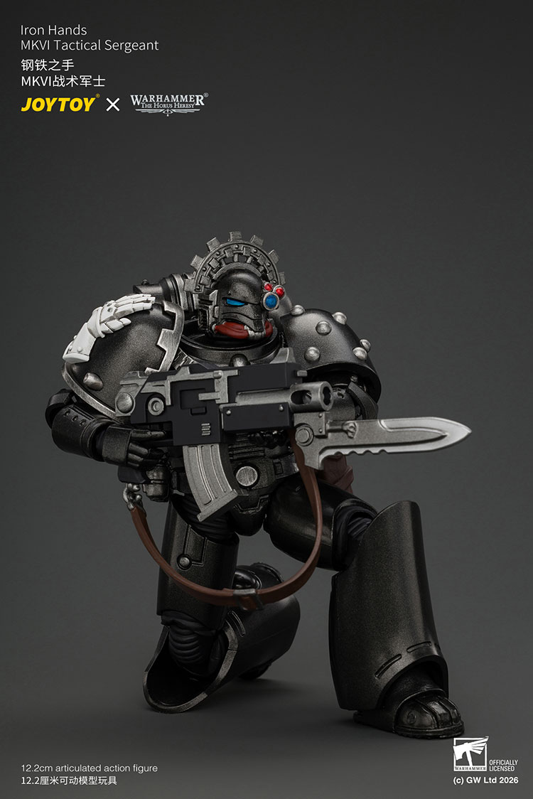 Iron Hands MKVI Tactical Sergeant with Bolter, Plasma Pistol & Power sword product details