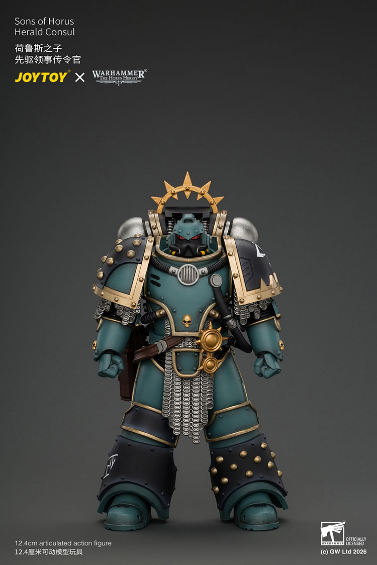 Sons of Horus Herald Consul with Icon of Allegiance, Bolt Pistol and Power Weapon