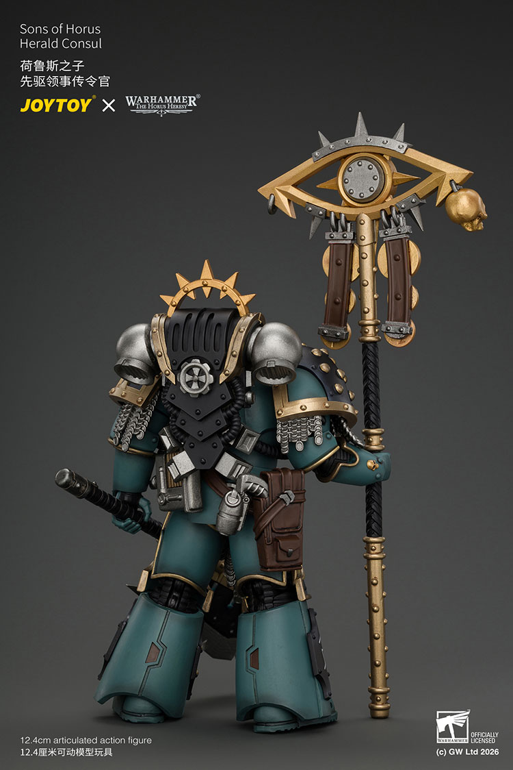 Sons of Horus Herald Consul with Icon of Allegiance, Bolt Pistol and Power Weapon product details