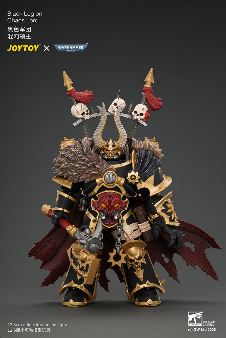 Black Legion Chaos Lord with Power Fist, Plasma Pistol and Astartes Chainblade