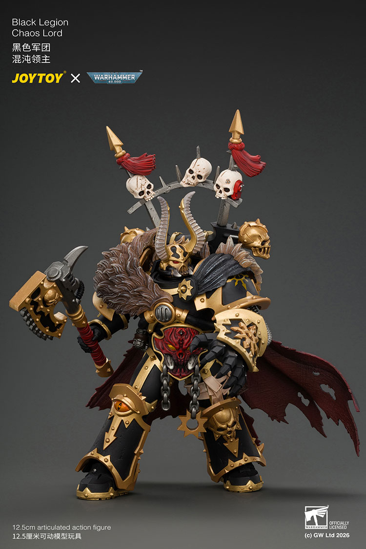 Black Legion Chaos Lord with Power Fist, Plasma Pistol and Astartes Chainblade product details