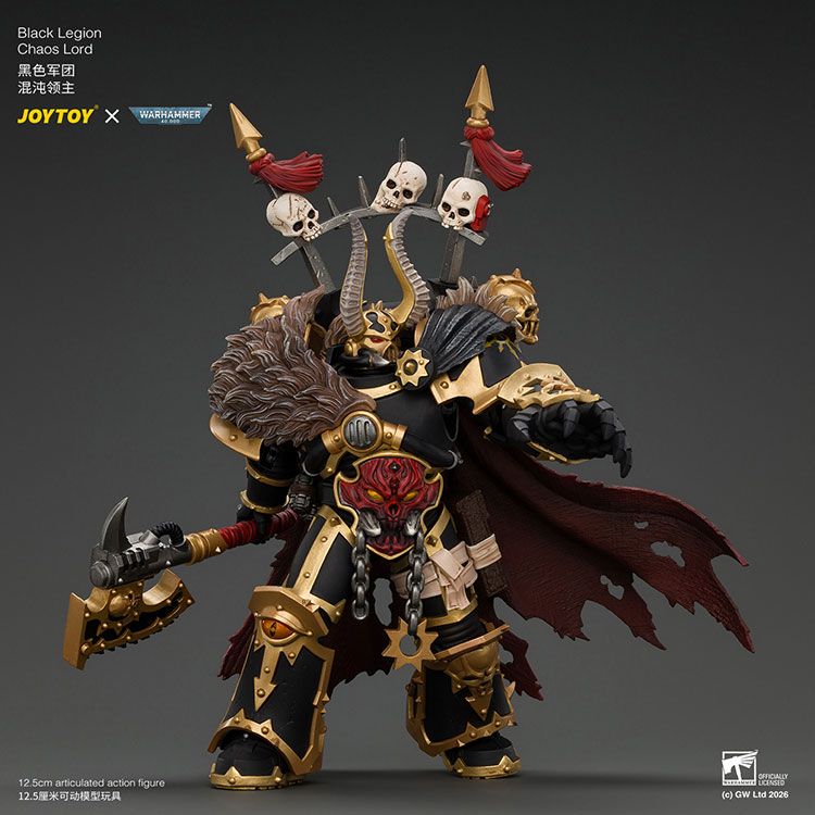 Black Legion Chaos Lord with Power Fist, Plasma Pistol and Astartes Chainblade product details