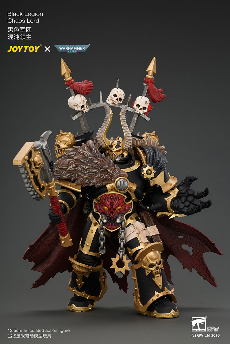 Black Legion Chaos Lord with Power Fist, Plasma Pistol and Astartes Chainblade product details