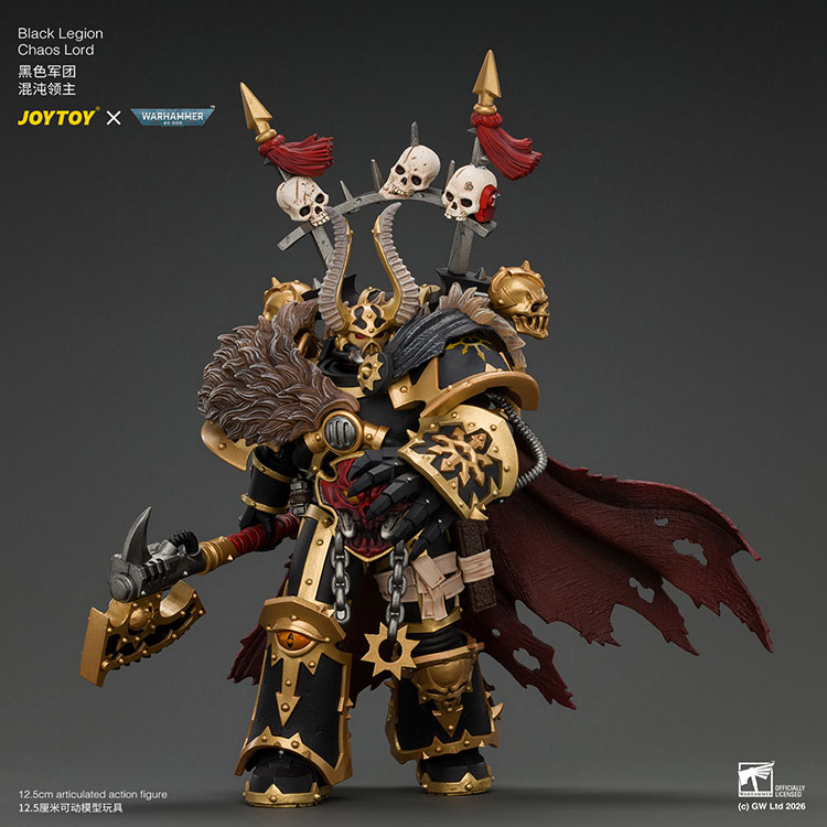 Black Legion Chaos Lord with Power Fist, Plasma Pistol and Astartes Chainblade product details