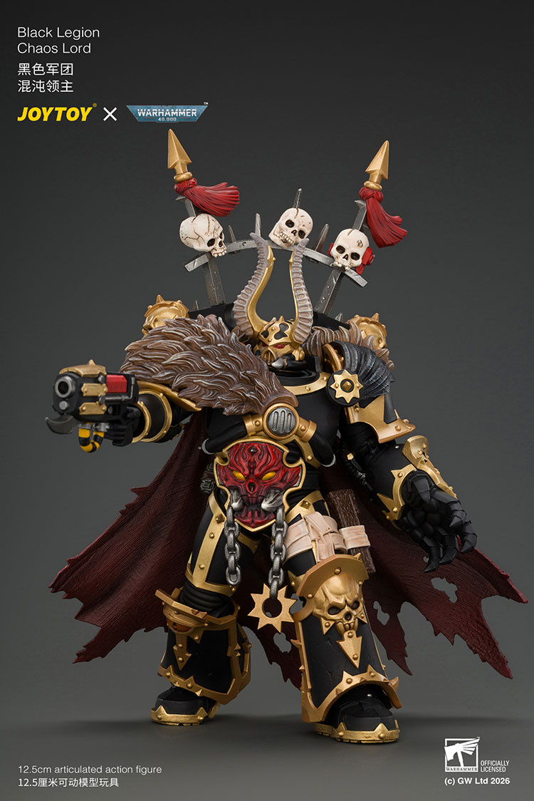 Black Legion Chaos Lord with Power Fist, Plasma Pistol and Astartes Chainblade product details