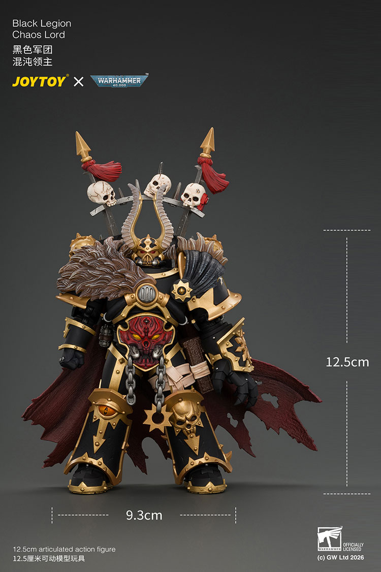 Black Legion Chaos Lord with Power Fist, Plasma Pistol and Astartes Chainblade product details
